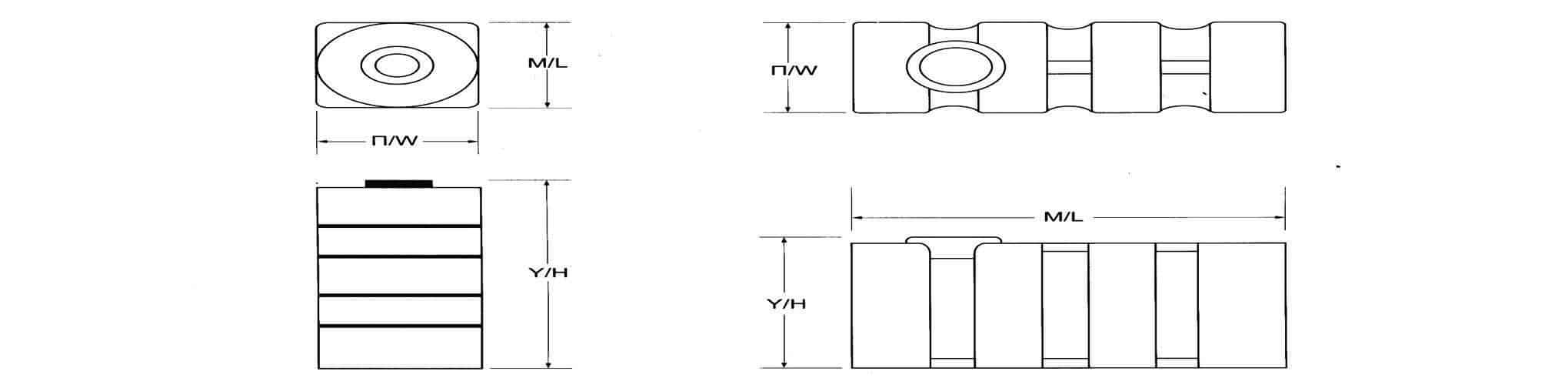 Δεξαμενή ROTOSAL 1000 L. ΚΑΘ. ΣΤΕΝH SAL.11010036 3 άτοκες